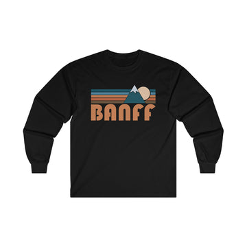 Buy black Banff, Canada Long Sleeve Shirt - Retro Unisex Banff Long Sleeve Tee