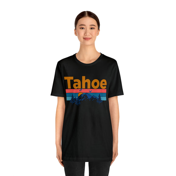 Tahoe, California Shirt - Mountain Sunset Unisex Tahoe T-Shirt
