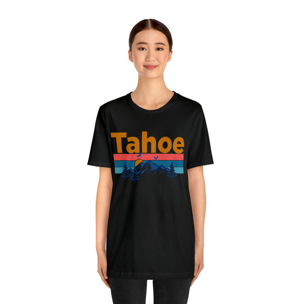 Tahoe, California Shirt - Mountain Sunset Unisex Tahoe T-Shirt