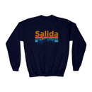 Salida, Colorado Youth Sweatshirt - Unisex Kid's Salida Crewneck Sweatshirt-4