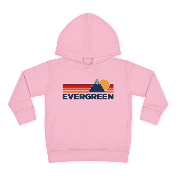 Evergreen, Colorado Toddler Hoodie - Unisex Mountain Evergreen Pullover Sweatshirt, Kids Hooded Jumper, Colorado Souvenir