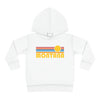 Montana Toddler Hoodie - Retro Sunrise Unisex Montana Toddler Sweatshirt