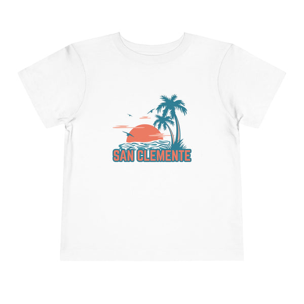 San Clemente, California Toddler T-Shirt - Retro Palm Tree Toddler San Clemente Shirt