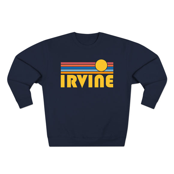 Premium Irvine, California Retro Sun Graphic Sweatshirt