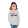 Denver Toddler Hoodie - Retro Mountain Sun Unisex Denver Toddler Sweatshirt