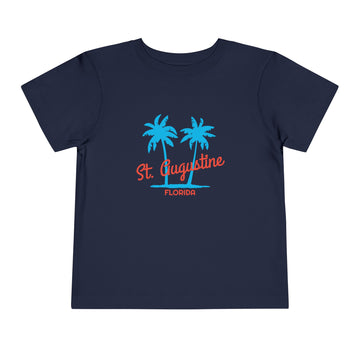 St. Augustine, Florida Toddler T-Shirt - Retro Palm Tree Toddler St. Augustine Shirt