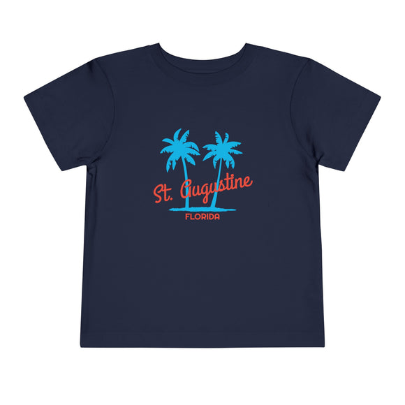 St. Augustine, Florida Toddler T-Shirt - Retro Palm Tree Toddler St. Augustine Shirt