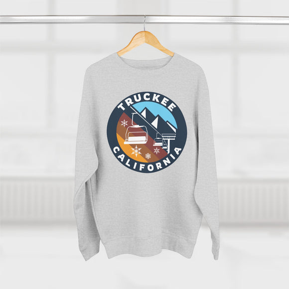 Premium Truckee, California Mountain Ski Lift Sweatshirt