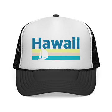 Hawaii Retro Sailboat Trucker Hat
