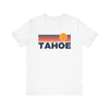 Lake Tahoe, California T-Shirt Retro Sun Ombre Unisex Tee, Vintage California Tee, Mountain Sun Lake Tahoe Tee, California Souvenir Shirt