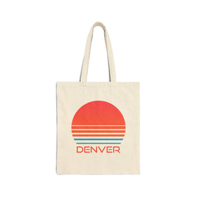 Denver, Colorado Retro 80s Cotton Canvas Denver Tote Bag