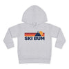 Ski Bum Toddler Hoodie - Unisex Mountain Pullover Sweatshirt, Kids Hooded Jumper, Ski Bum Souvenir