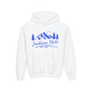 Retro Jackson Hole, Wyoming Youth Hoodie - Mountain Jackson Hole, Wyoming Kids Sweatshirt, Cute Jackson Hole, Wyoming Children's Pullover-1