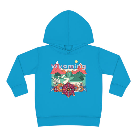 Wyoming Toddler Hoodie - Boho Mountain Unisex Wyoming Toddler Sweatshirt