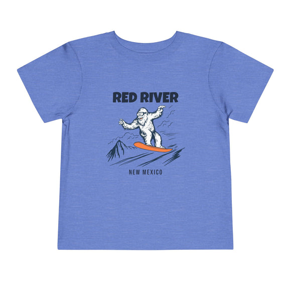 Red River, New Mexico Yeti Snowboard Toddler Tee