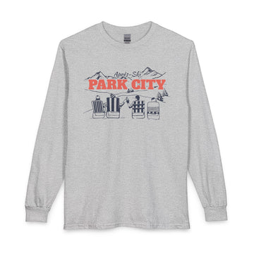 Park City, Utah Après-ski Long Sleeve Shirt - Mountain Retro Skiing
