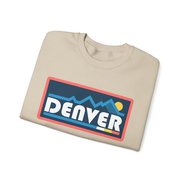 Denver, Colorado Sweatshirt - Mountain Graphic Crewneck