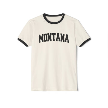 Montana Cotton Ringer Graphic Tee - Unisex Montana T Shirt, Vintage Style Tee, Men's/Women's Tee - 0
