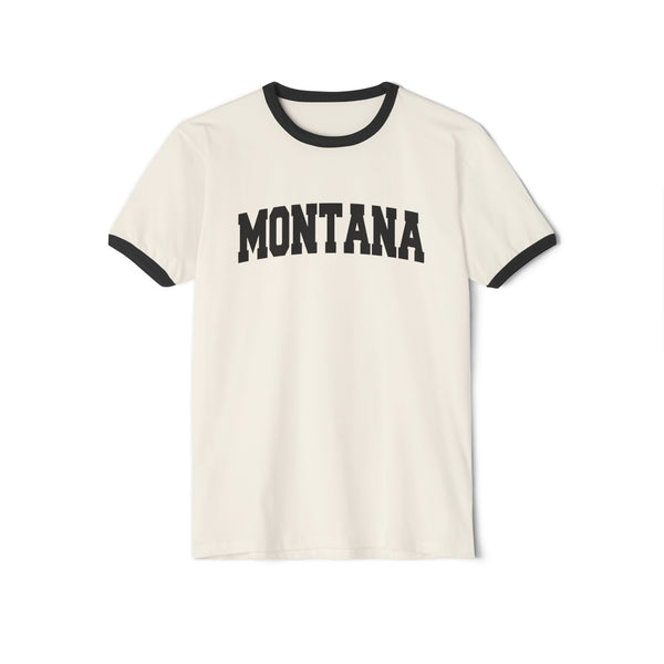 Montana Cotton Ringer Graphic Tee - Unisex Montana T Shirt, Vintage Style Tee, Men's/Women's Tee