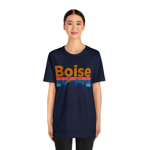 Boise, Idaho Shirt - Mountain Sunset Unisex Boise T-Shirt
