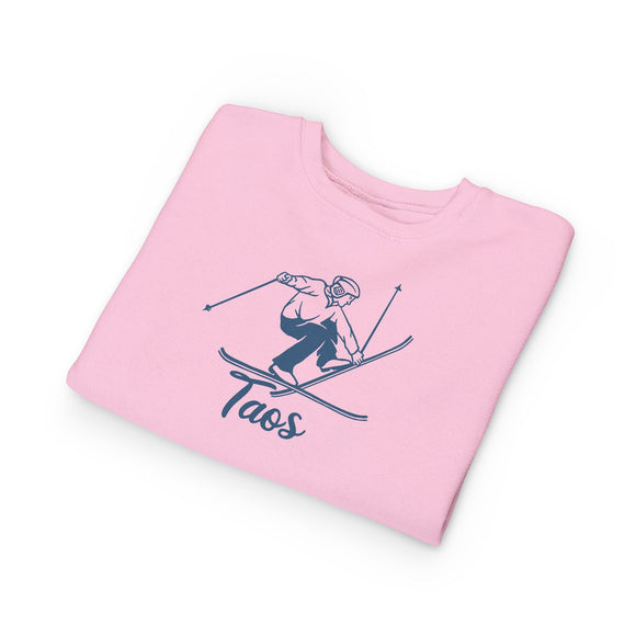 Taos, New Mexico Toddler Sweatshirt - Vintage Ski Taos Toddler Crewneck Sweatshirt