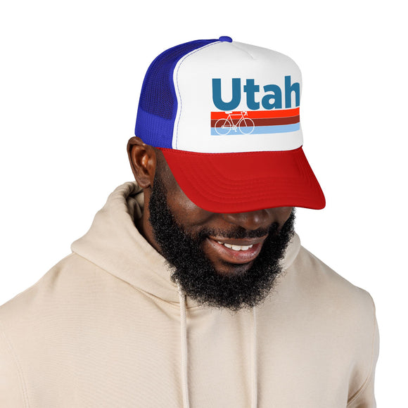 Utah Trucker Hat - Foam Utah Bike Cap
