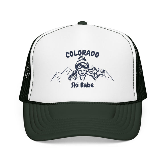 Colorado Ski Babe Trucker Hat — Foam Mesh Cap