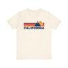 Retro California T-shirt, Mountain Tee, Vintage California Unisex Jersey Shirt, Outdoor Hiking Apparel