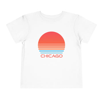 Chicago, Illinois Toddler T-Shirt - Retro 80s Toddler Chicago Shirt - 0