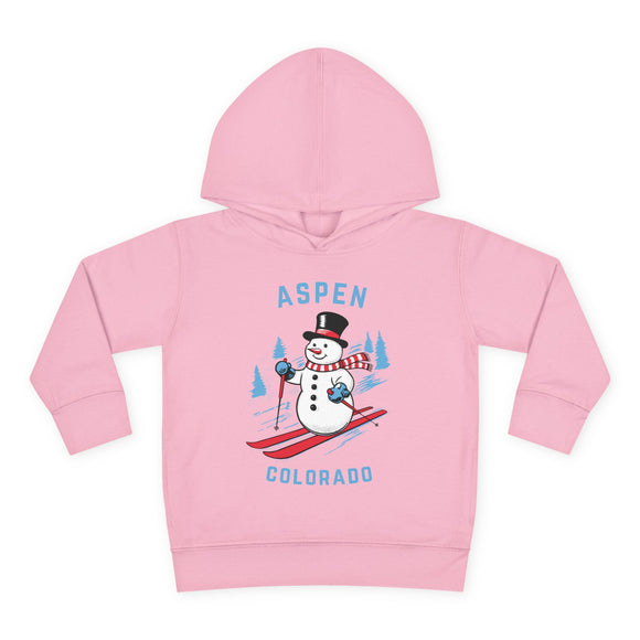 Aspen, Colorado Toddler Hoodie - Unisex Aspen Skiing Snowman Sweatshirt