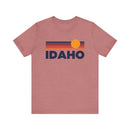 Idaho T-Shirt Retro Sun Ombre Unisex Tee, Vintage Idaho Tee, Mountain Sun Tee, Idaho Souvenir Shirt-2