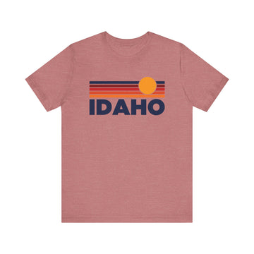 Idaho T-Shirt Retro Sun Ombre Unisex Tee, Vintage Idaho Tee, Mountain Sun Tee, Idaho Souvenir Shirt - 0