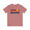 Idaho T-Shirt Retro Sun Ombre Unisex Tee, Vintage Idaho Tee, Mountain Sun Tee, Idaho Souvenir Shirt
