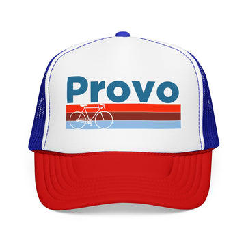 Provo, Utah Trucker Hat - Foam Provo Bike Cap