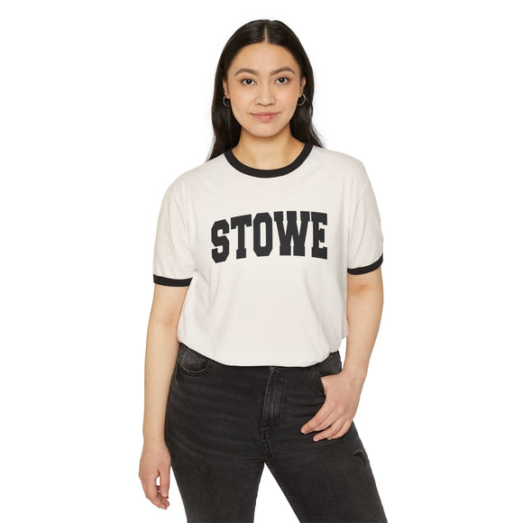 Stowe, Vermont Cotton Ringer Graphic Tee - Unisex Stowe T Shirt, Vintage Style Tee, Men's/Women's Tee