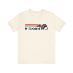 Wisconsin Dells T Shirt - Retro Jetski PWC Graphic Wisconsin Dells Tee - 0