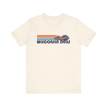 Wisconsin Dells T Shirt - Retro Jetski PWC Graphic Wisconsin Dells Tee - 0