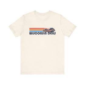 Wisconsin Dells T Shirt - Retro Jetski PWC Graphic Wisconsin Dells Tee