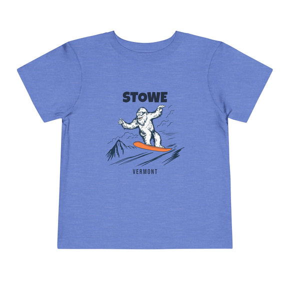 Stowe, Vermont Yeti Snowboard Toddler Tee