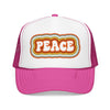 Kids Retro Peace Trucker Hat Boho - Youth Snapback Cap