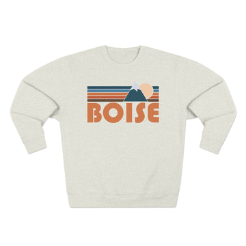 Premium Boise, Idaho Retro Mountain Graphic Sweatshirt