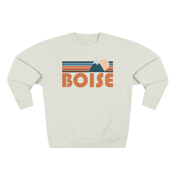 Premium Boise, Idaho Retro Mountain Graphic Sweatshirt
