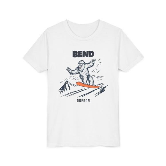 Bend, Oregon Yeti Snowboard Youth Tee - Kids Skiing Shirt