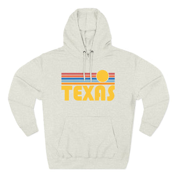 Buy oatmeal-heather Texas Hoodie - Retro Sun Unisex Sweatshirt