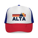 Alta, Utah Retro Mountains Trucker Hat - Vintage Style Alta Cap-1