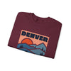 Denver, Colorado Sweatshirt Retro Mountains, Denver Unisex Graphic Crewneck
