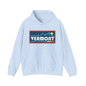 Buy light-blue Vermont Hoodie - Sun Unisex Vermont Hoodie Graphic Sweatshirt