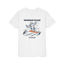 Snowmass Village, Colorado Yeti Snowboard Youth Tee - Kids Skiing Shirt-2
