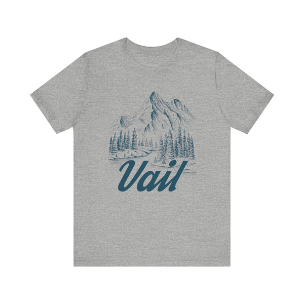 Vail, Colorado Graphic Tee - Mountain Illustration Vail T Shirt
