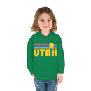 Utah Toddler Hoodie - Retro Sunrise Unisex Utah Toddler Sweatshirt-14
